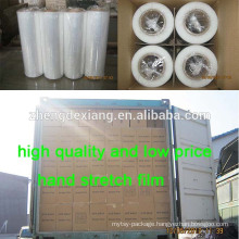 casting hand plastic LLDPE stretch shrink film wrapping hand stretch film